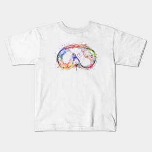 Thoracic Diaphragm Watercolor Medical Gift Kids T-Shirt